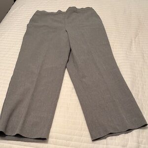 Alfred Dunner Gray Elastic-Waist Pants